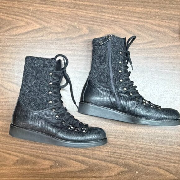 ALBERTO FERMANI Wool/Leather Boots - Size 36.5 - us 6.5 - Picture 3 of 7